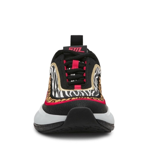 Steve Madden Fury Animal Print Mixed Print Fashion Sneakers Size 7.5 Bold Print - Picture 4 of 12